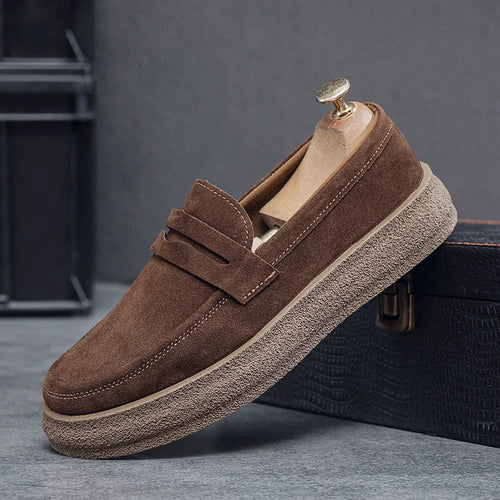 Casual Brown Suede Loafers