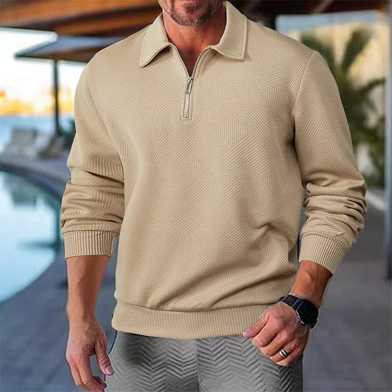 Modern Quarter Zip Knit Pullover