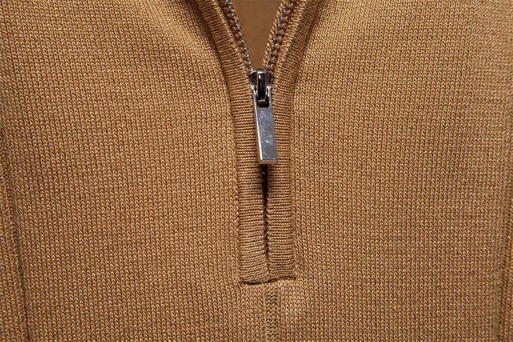 Elegant Short Sleeve Zip Collar Tee