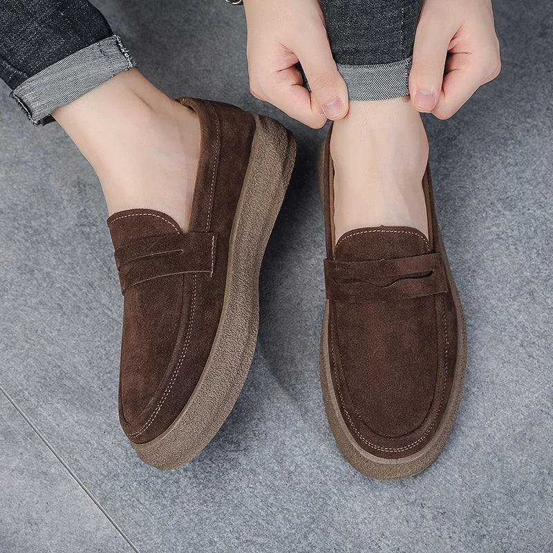 Casual Brown Suede Loafers