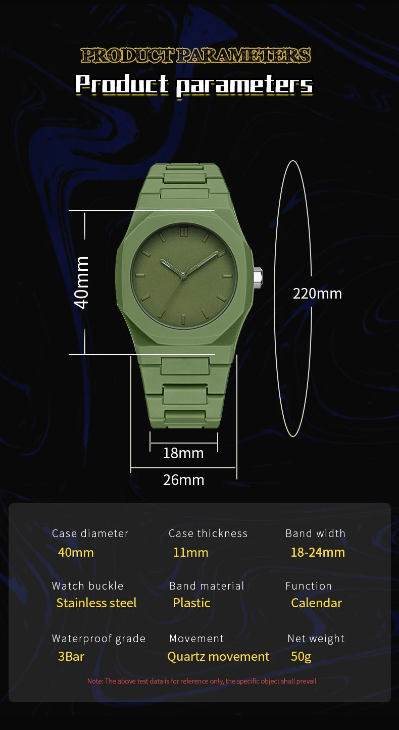 Minimalist Black Stainless Steel Watch