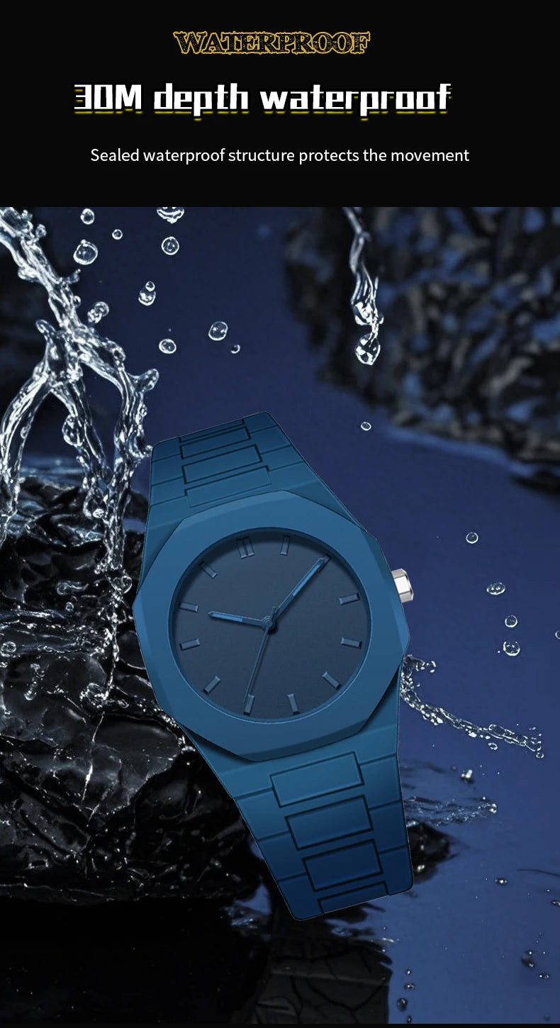 Minimalist Black Stainless Steel Watch