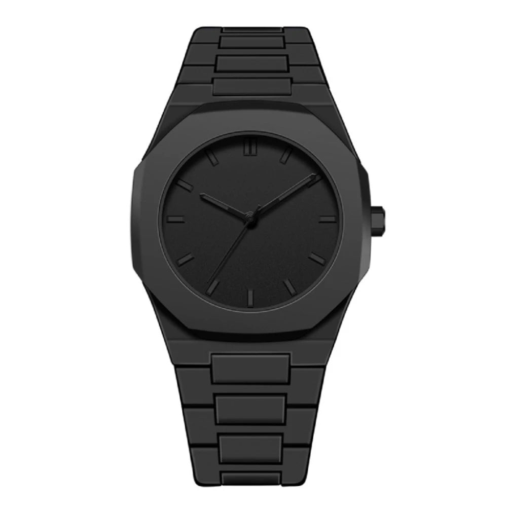 Minimalist Black Stainless Steel Watch