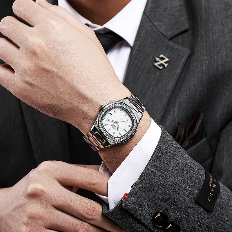 Luxury Silver Stainless Steel Watch