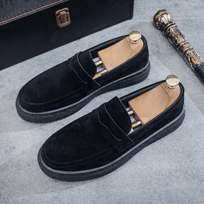 Casual Brown Suede Loafers