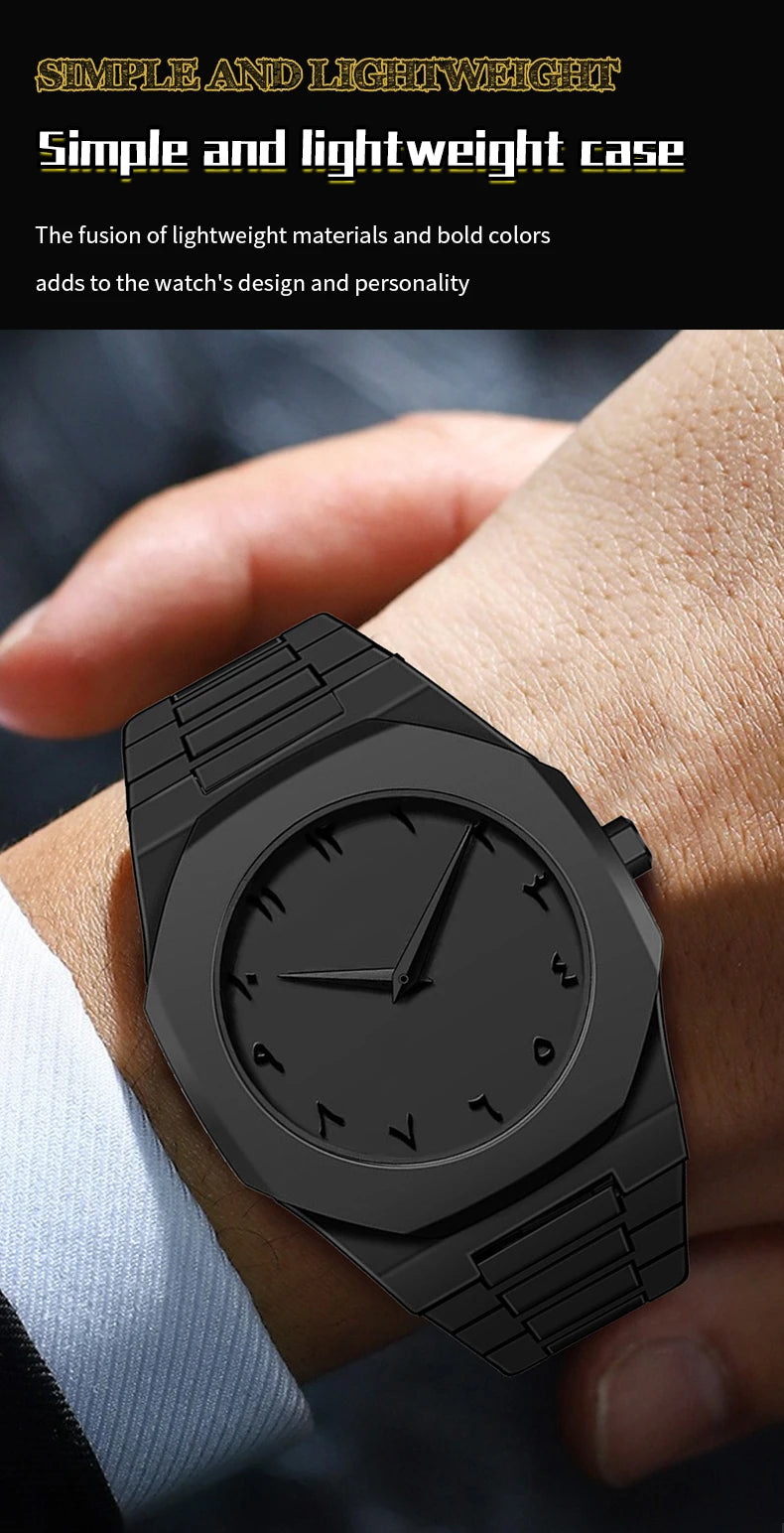 Minimalist Black Stainless Steel Watch
