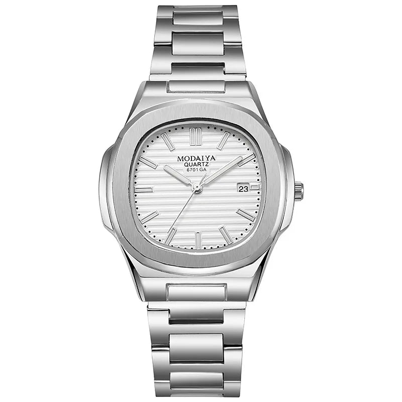 Luxury Silver Stainless Steel Watch