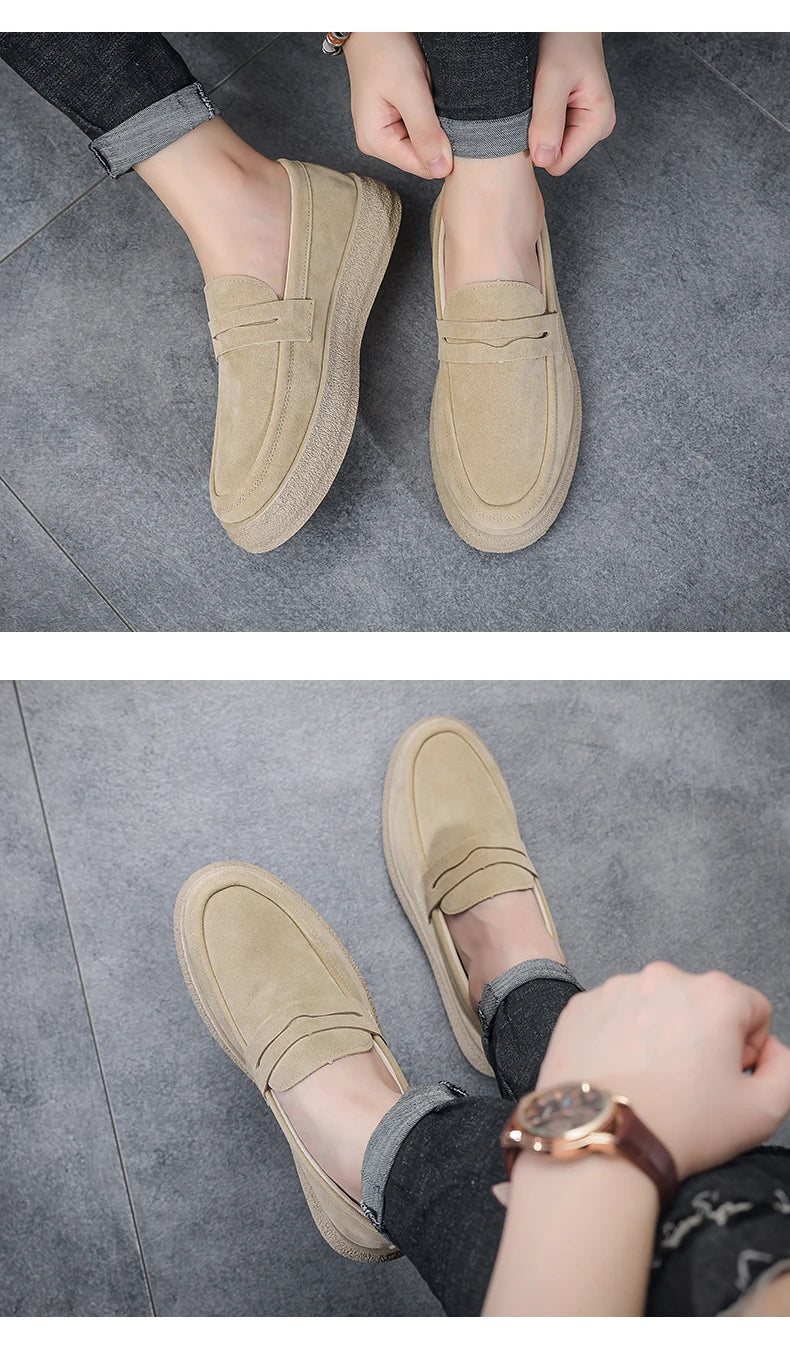 Casual Brown Suede Loafers