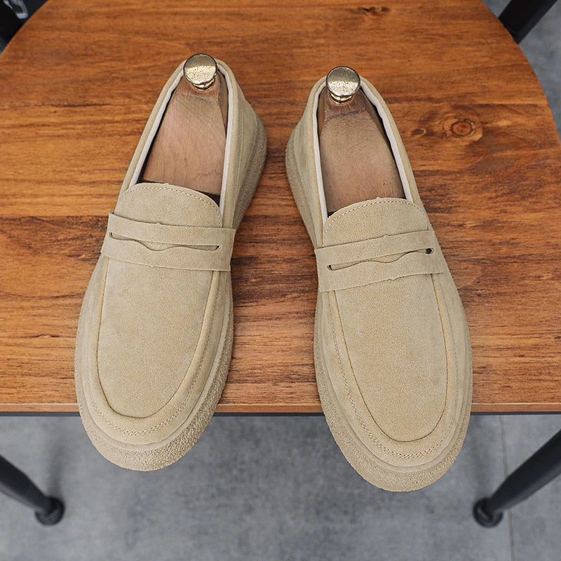 Casual Brown Suede Loafers