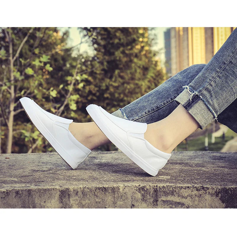 Minimalist All-White Casual Shoes
