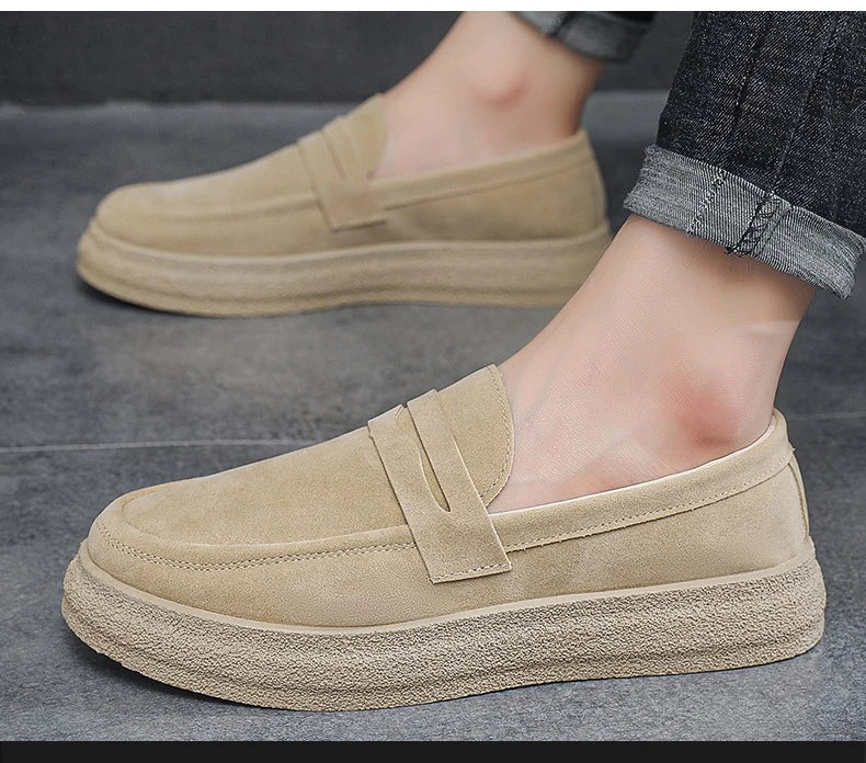 Casual Brown Suede Loafers