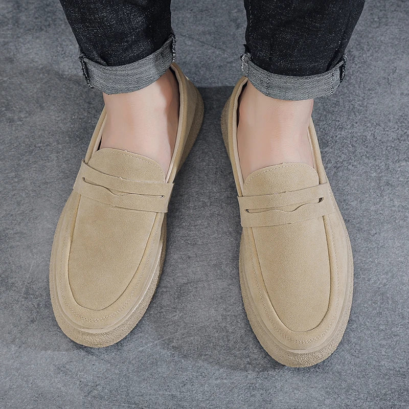 Casual Brown Suede Loafers
